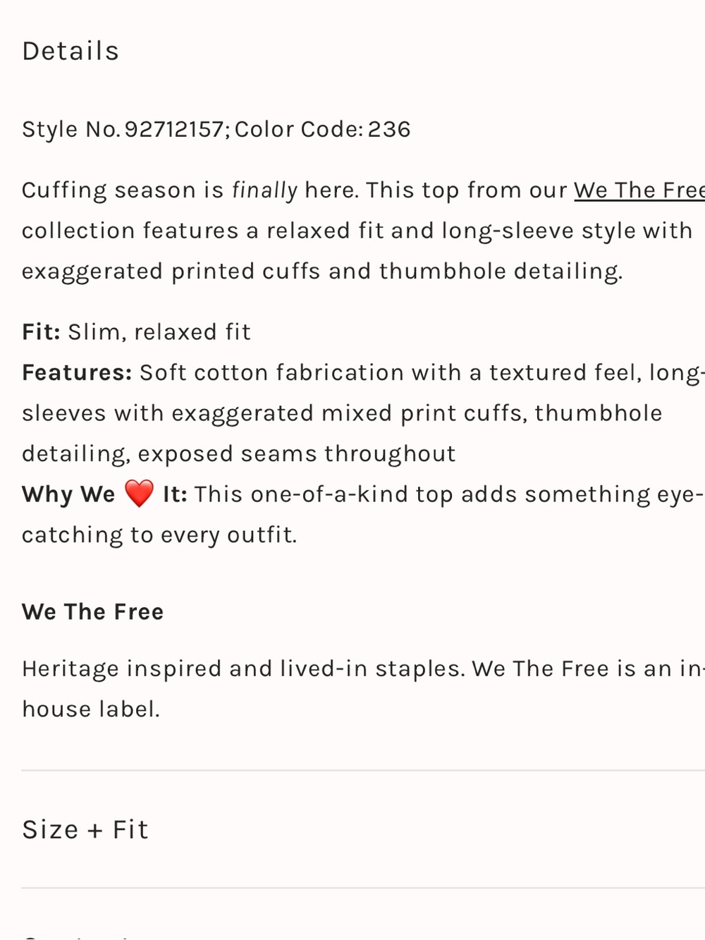 Free People-We the Free- All in Cuff Sweater - Picture 9 of 9